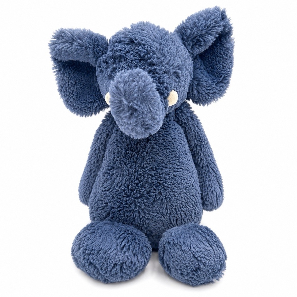 Jellycat Bashful Elephant Soft Navy Blue Plush Toy 12” Stuffed Animal Lovey